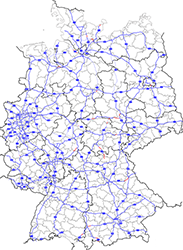 Mapa Niemiec - autostrady